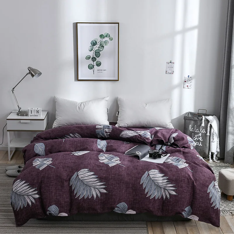 Polyester Fiber Cotton Duvet Cover Twin Full Queen Size Dark Purple Leaf Pattern 1Pcs Quilt Case Duvet Covers Super King Size
Polyester Fiber Cotton Duvet Cover Twin Full Queen Size Dark Purple Leaf Pattern 1Pcs Quilt Case Duvet Covers Super King Size