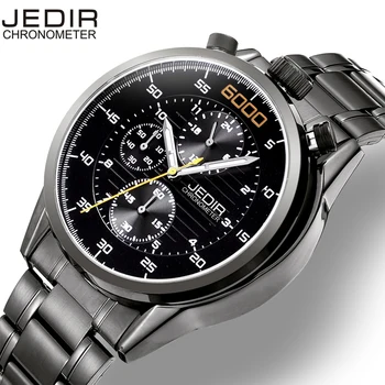 JEDIR Luminous Chronograph Sports Watch Genuine Leather Strap Men Luxury Brand Waterproof Shock Army Military Casual Watch 2017
JEDIR Luminous Chronograph Sports Watch Genuine Leather Strap Men Luxury Brand Waterproof Shock Army Military Casual Watch 2017