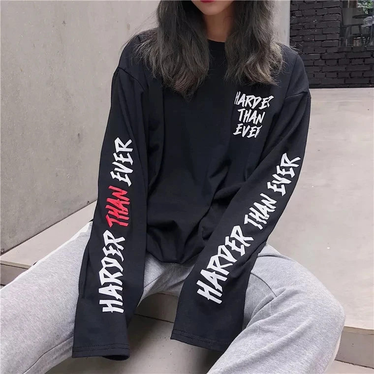Long-sleeved T-shirt female Spring and Autumn Korean version of ulzzang Harajuku BF wind student loose jumping di, hip-hopping i
Long-sleeved T-shirt female Spring and Autumn Korean version of ulzzang Harajuku BF wind student loose jumping di, hip-hopping i