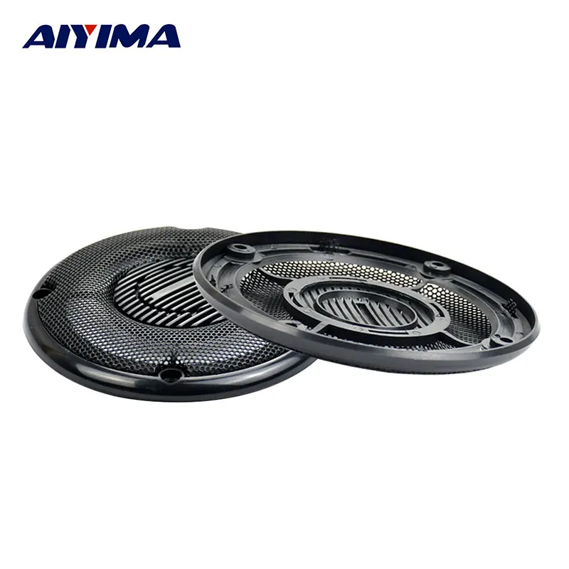 

AIYIMA 2Pcs 4Inch Plating Car Speaker Cover Speakers Protective Net Tweeter Grille Waffle Mesk Grills Special Audio Accessories