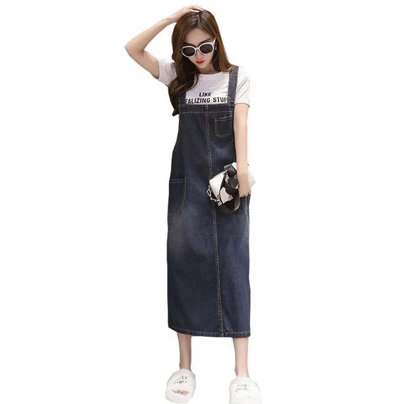 Strap Denim Long Dress Loose Strap Dresses 2019 Summer Women Plus size Sling Dress Pocket A Type Dress Jeans Woman Vestido TY023
Strap Denim Long Dress Loose Strap Dresses 2019 Summer Women Plus size Sling Dress Pocket A Type Dress Jeans Woman Vestido TY023