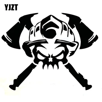 YJZT 15.3x12.2CM FIRE FIGHTER Skull Vinyl Decal Car Sticker Helmet Axe Funny Car-styling Black/Silver S8-1335
YJZT 15.3x12.2CM FIRE FIGHTER Skull Vinyl Decal Car Sticker Helmet Axe Funny Car-styling Black/Silver S8-1335