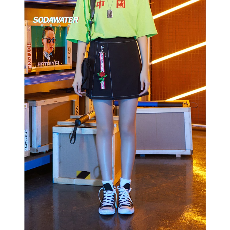 SODAWATER Girl Summer High Street Women Clothes 2019 High Waist Ribbon Black Mini Skirt Women 100% Cotton A Line Skirt 9419SG
SODAWATER Girl Summer High Street Women Clothes 2019 High Waist Ribbon Black Mini Skirt Women 100% Cotton A Line Skirt 9419SG