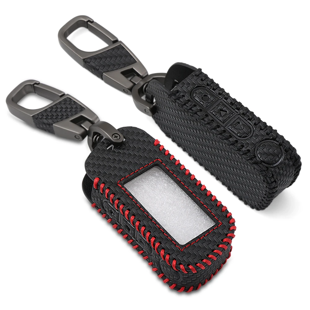 Leather Auto Key Case for Starline A93 A63 Russian Version Two Way Car Alarm LCD Remote Controller Keychain Fob Cover
Leather Auto Key Case for Starline A93 A63 Russian Version Two Way Car Alarm LCD Remote Controller Keychain Fob Cover