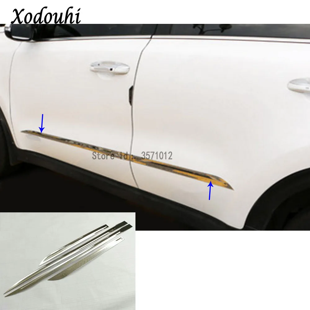 Free shipping car detector stainless steel Side Door Body trim stick Strip Molding part 4pcs for Kia Sportage KX5 2016 2017 2018
Free shipping car detector stainless steel Side Door Body trim stick Strip Molding part 4pcs for Kia Sportage KX5 2016 2017 2018