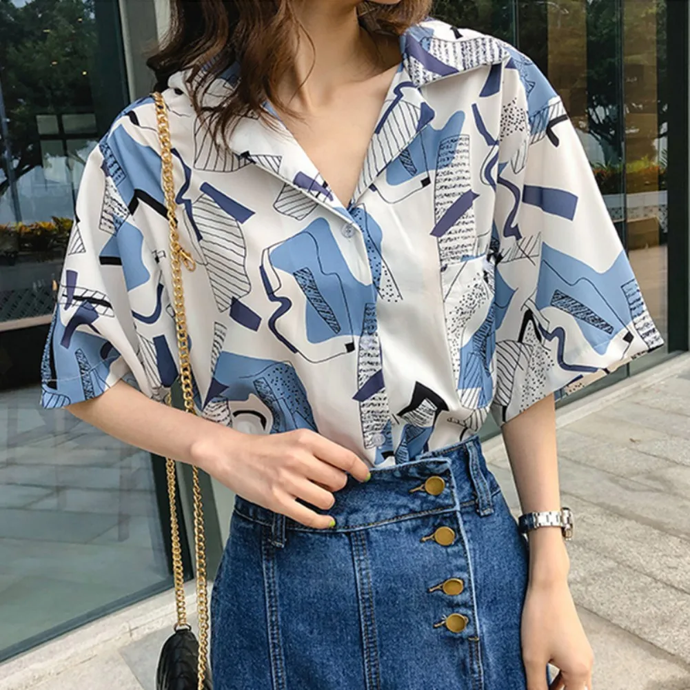 Women Chiffon Blouse Shirt 2019 Female Clothing Short Sleeve Blusas Chiffon Women's Office Blouses Print Lady OL Top
Women Chiffon Blouse Shirt 2019 Female Clothing Short Sleeve Blusas Chiffon Women's Office Blouses Print Lady OL Top
