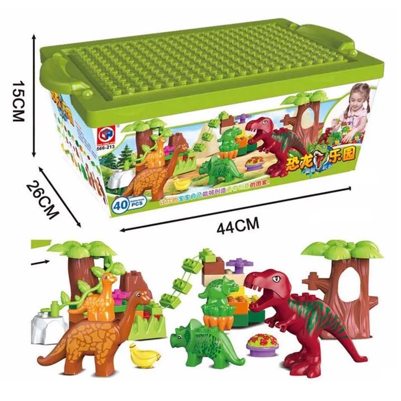 40Pcs/Lot Dino Valley Building Blocks Sets Large particles Animal dinosaur World Model toys Bricks Duploe No original box
40Pcs/Lot Dino Valley Building Blocks Sets Large particles Animal dinosaur World Model toys Bricks Duploe No original box