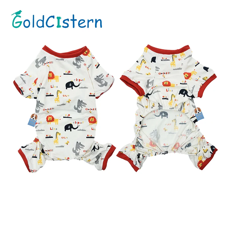 Red Trimmed Pet Dog Leisure Wear Multifunctional Home Clothes Pajamas Jumpsuit with Cute Elephant Patterns
Red Trimmed Pet Dog Leisure Wear Multifunctional Home Clothes Pajamas Jumpsuit with Cute Elephant Patterns