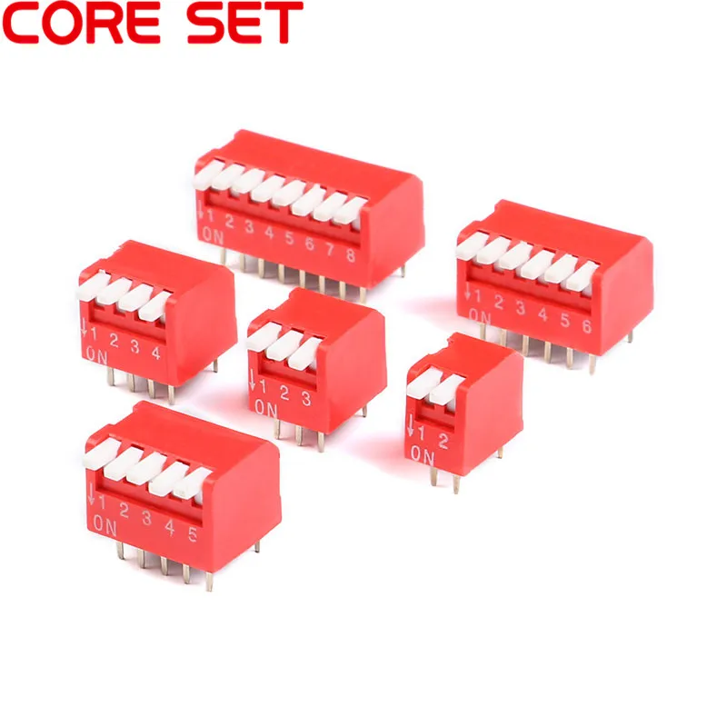 5pcs/lot Slide Type Lateral Toggle DIP Switch 2 3 4 5 6 8 Pin P 2.54mm Pitch Position Way DIP Red Snap Switch
5pcs/lot Slide Type Lateral Toggle DIP Switch 2 3 4 5 6 8 Pin P 2.54mm Pitch Position Way DIP Red Snap Switch