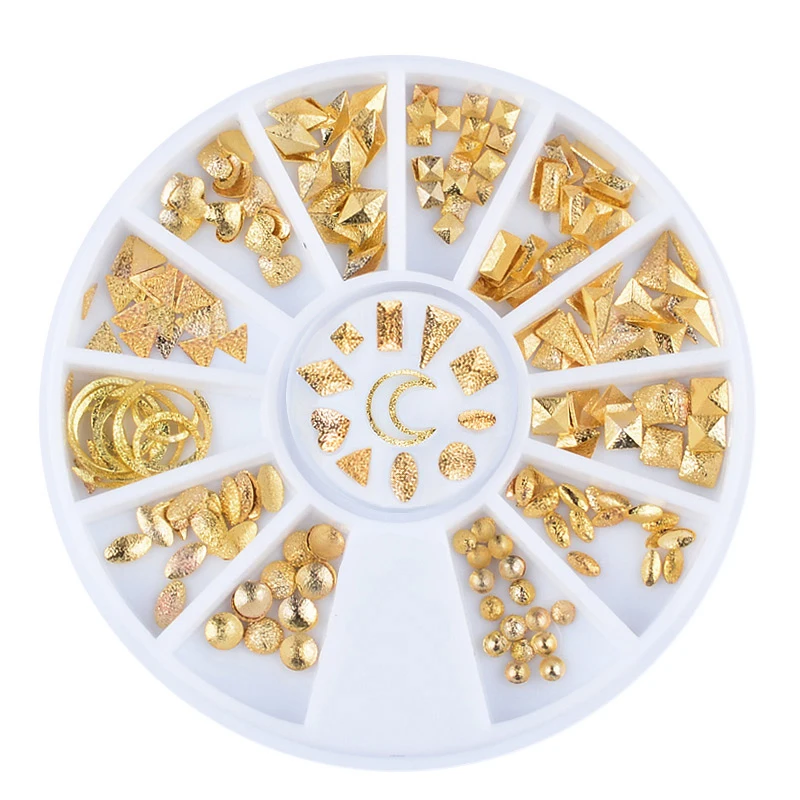 1 Plate Gold Matte Nail Art Rhinestone Studs Wheel 3D Metal Square Triangle Shaped Nail Decoration Accessories
1 Plate Gold Matte Nail Art Rhinestone Studs Wheel 3D Metal Square Triangle Shaped Nail Decoration Accessories