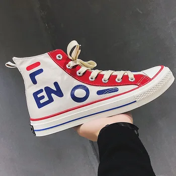 New Men High Top Canvas Shoes Casual Sneakers Retro Stylish Mix Color Skate Footwear with Letter Print Student Anti-skid Design
New Men High Top Canvas Shoes Casual Sneakers Retro Stylish Mix Color Skate Footwear with Letter Print Student Anti-skid Design