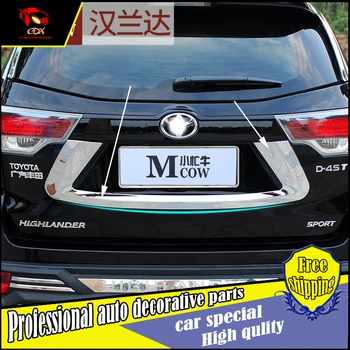 Car Styling Rear Door Tail Gate Trim Cover Sticker For Toyota highlander 2015 2016 License plate covers Decoration Accessories
Car Styling Rear Door Tail Gate Trim Cover Sticker For Toyota highlander 2015 2016 License plate covers Decoration Accessories
