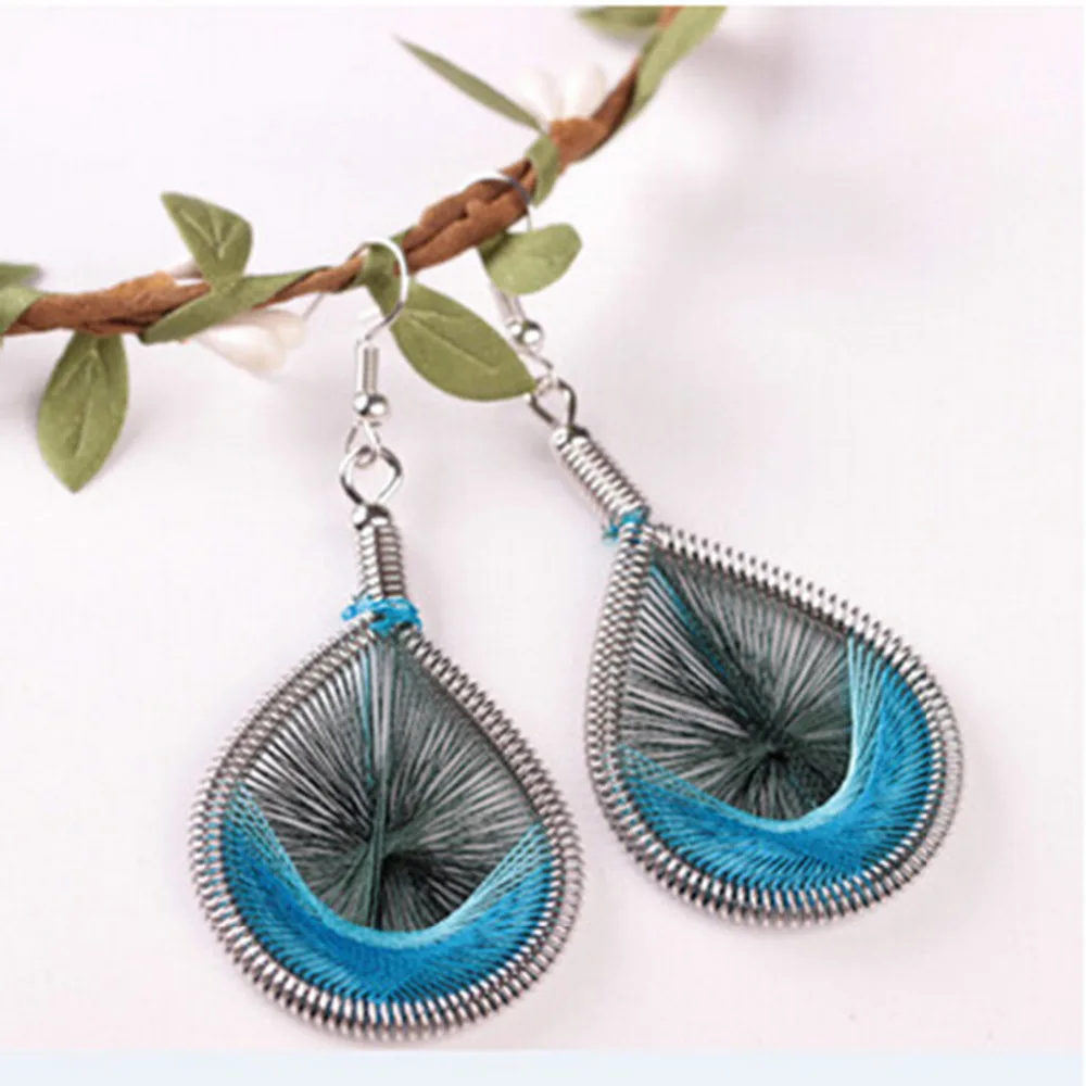 8SEASONS Boho Chic Handmade Wire Wrapped Earrings Dull Silver Water Drop Fashion Women Jewel 73mm(2 7/8") x 32mm(1 2/8") 1 Pair
8SEASONS Boho Chic Handmade Wire Wrapped Earrings Dull Silver Water Drop Fashion Women Jewel 73mm(2 7/8") x 32mm(1 2/8") 1 Pair