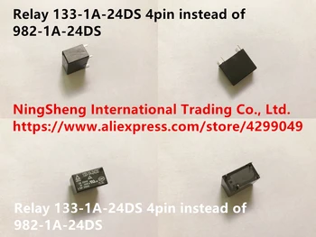 Original new 100% import relay 133-1A-24DS 4pin original genuine instead of 982-1A-24DS