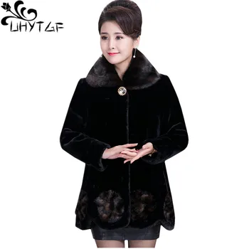 UHYTGF L-5XL Oversized Faux fur coat Loose female Winter jacket High quality Imitation mink velvet Thick Warm fur Coat Women1165 
UHYTGF L-5XL Oversized Faux fur coat Loose female Winter jacket High quality Imitation mink velvet Thick Warm fur Coat Women1165