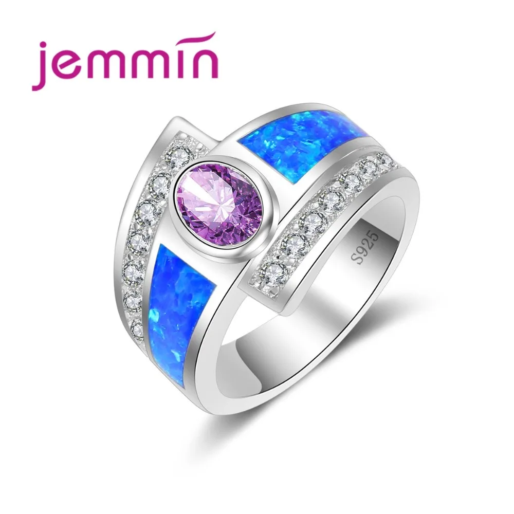 Women Beautiful 925 Sterling Silver Ring Jewellery Purple White Crystal Blue Fire Opal Ring Fashion Mystic Brand Jewelry
Women Beautiful 925 Sterling Silver Ring Jewellery Purple White Crystal Blue Fire Opal Ring Fashion Mystic Brand Jewelry