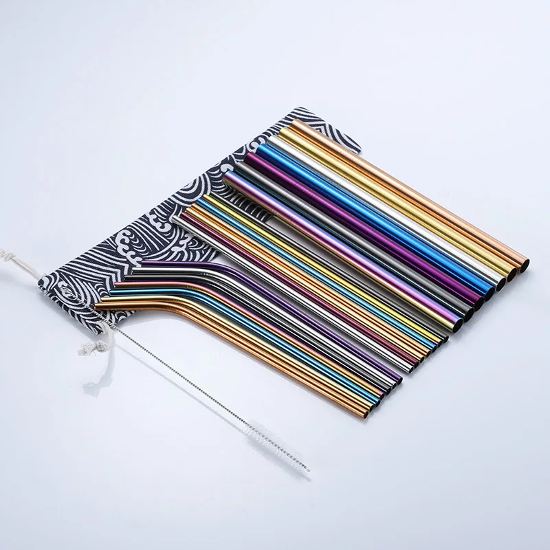 Reusable Metal Straw Stainless Steel Sturdy Bent Straight Drinks Straw Silicone Cover with Cleaning Brush Bar Party Accessory
Reusable Metal Straw Stainless Steel Sturdy Bent Straight Drinks Straw Silicone Cover with Cleaning Brush Bar Party Accessory