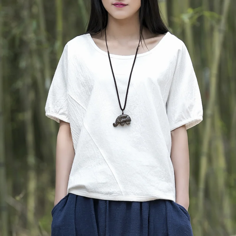 Solid Cotton Linen O-neck Short sleeve Women Blouse Shirt Kawaii Causal Summer Shirts Blouses Brand Design Tee Shirt Tops B115
Solid Cotton Linen O-neck Short sleeve Women Blouse Shirt Kawaii Causal Summer Shirts Blouses Brand Design Tee Shirt Tops B115