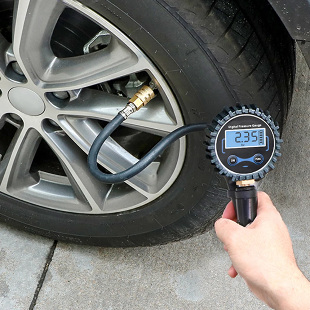 High-precision Digital Tire Pressure Gauge Car Auto Vehicle Inflation Inflator Gun LED Display Electronic Tester Monitoring
High-precision Digital Tire Pressure Gauge Car Auto Vehicle Inflation Inflator Gun LED Display Electronic Tester Monitoring