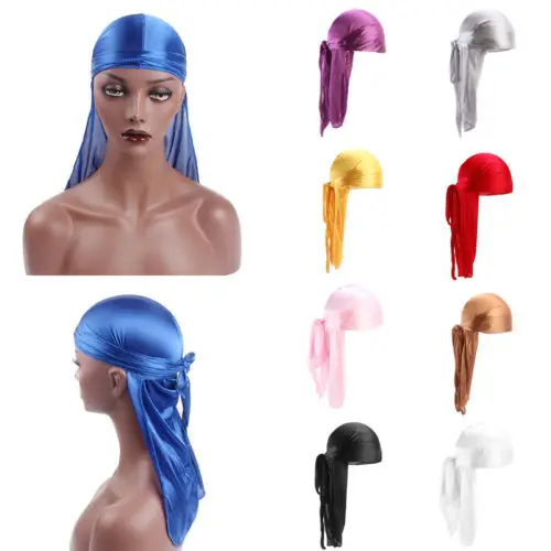 2019 Durag Headwear Headband Pirate Cap Women Hat Smooth Silk Nylon Cap Solid Colors Head Wrap
2019 Durag Headwear Headband Pirate Cap Women Hat Smooth Silk Nylon Cap Solid Colors Head Wrap