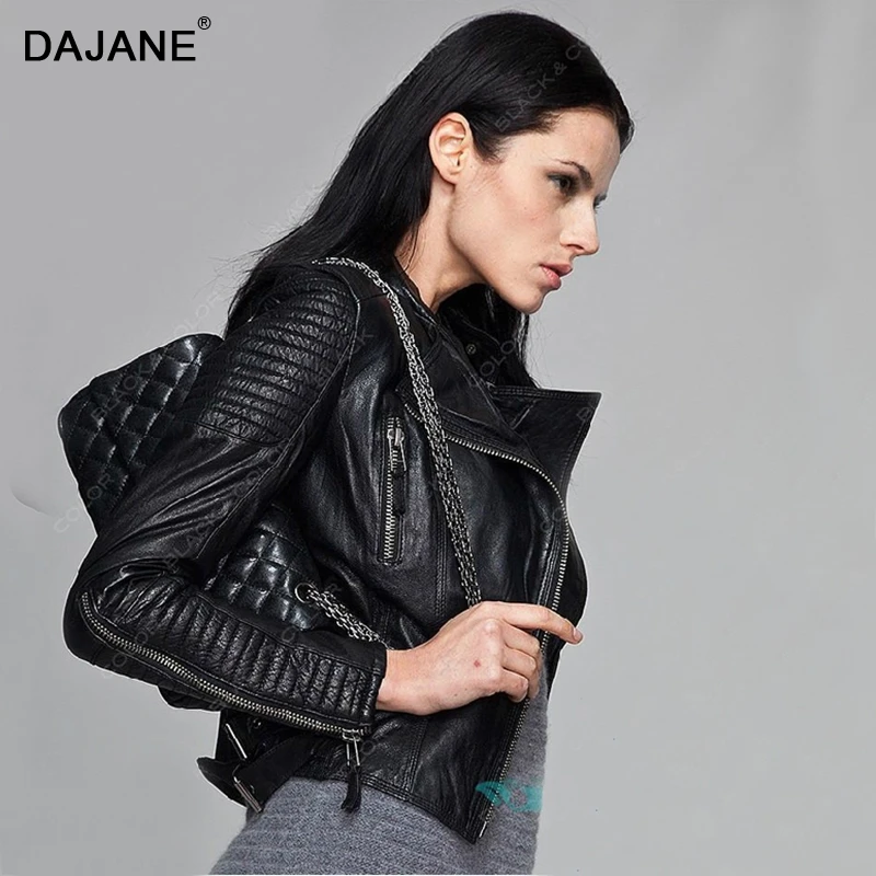 DAJANE spring motorcycle leather jacket women short section Slim ladies jacket coat large size pilot leather jacket women
DAJANE spring motorcycle leather jacket women short section Slim ladies jacket coat large size pilot leather jacket women