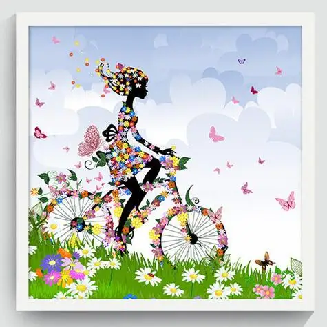 Canvas Painting for Room decor Nordic style painting Butterflies Young Girl Bicycle poster printed wall art picture
Canvas Painting for Room decor Nordic style painting Butterflies Young Girl Bicycle poster printed wall art picture