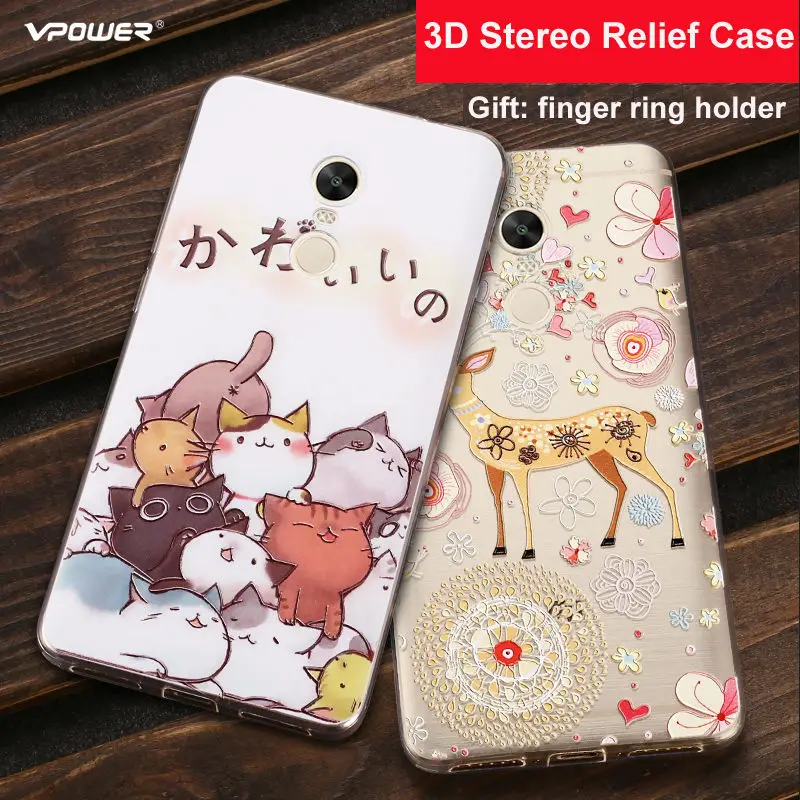 Vpower For Xiaomi Redmi Note 4x Case 3D Relief Cartoon Back Cover Soft Silicone Phone Cover Cases For Redmi note 4x 5.5''
Vpower For Xiaomi Redmi Note 4x Case 3D Relief Cartoon Back Cover Soft Silicone Phone Cover Cases For Redmi note 4x 5.5''