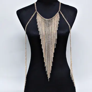 Fashion Body Necklace For Women,Multilayer Metal Tassel Body Chain Gold High Quality Alloy Chain BY04
Fashion Body Necklace For Women,Multilayer Metal Tassel Body Chain Gold High Quality Alloy Chain BY04