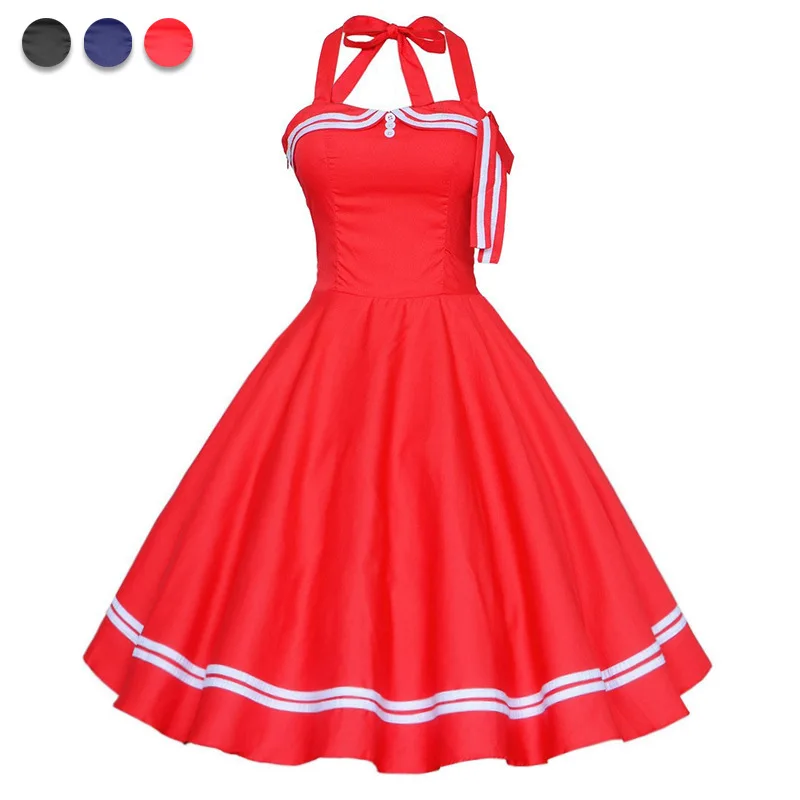 Women Dress Spring Summer dress Retro Swing Short Gown robe Pin up Vintage 60s 50s Rockabilly Dresses S-2XL
Women Dress Spring Summer dress Retro Swing Short Gown robe Pin up Vintage 60s 50s Rockabilly Dresses S-2XL