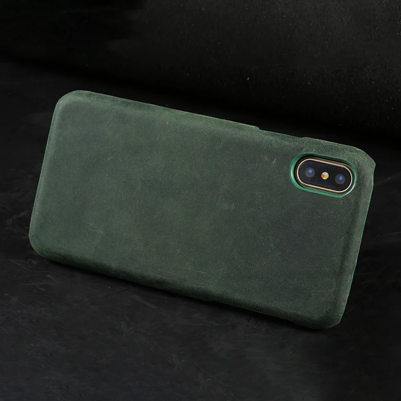 Genuine Cow Leather Ultra Slim Phone Case For Iphone X Case Retro Back Cover For Iphone Se 5 5S 6 6S 7 8 Plus X Phone Shell