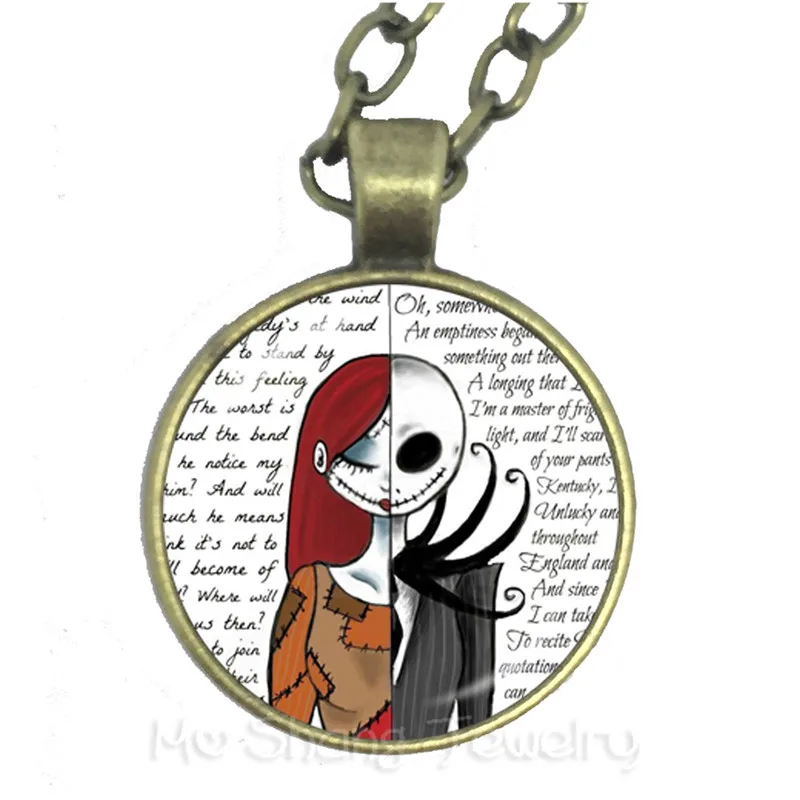2018 New Jack Skellington And Sally Cabochon Necklace Charms Halloween Party Jewelry Sweater chain Gift For Men Women Kids
2018 New Jack Skellington And Sally Cabochon Necklace Charms Halloween Party Jewelry Sweater chain Gift For Men Women Kids