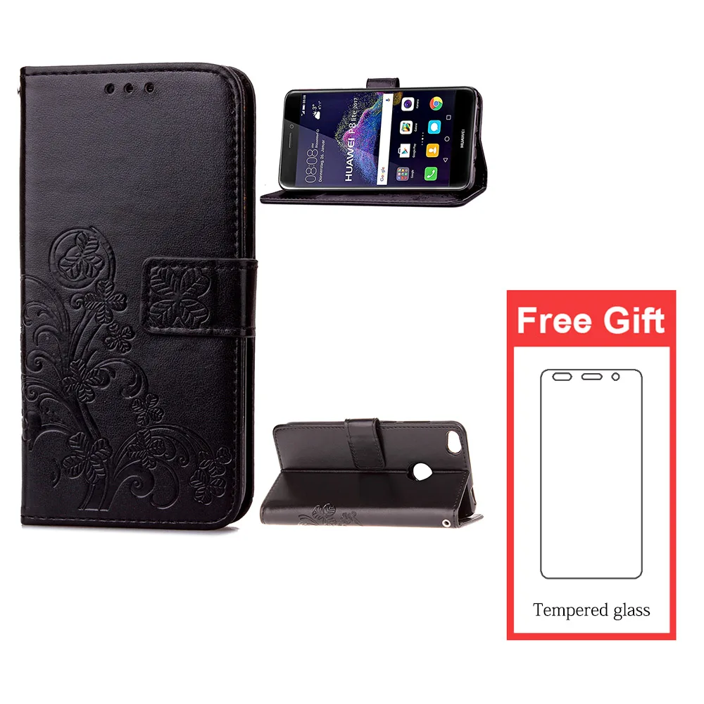 Phone Case For Huawei P8 Lite P8lite 2017 Flip PU Leather Back Cover Silicone With Tempered Glass Wallet Coque Funda | Мобильные