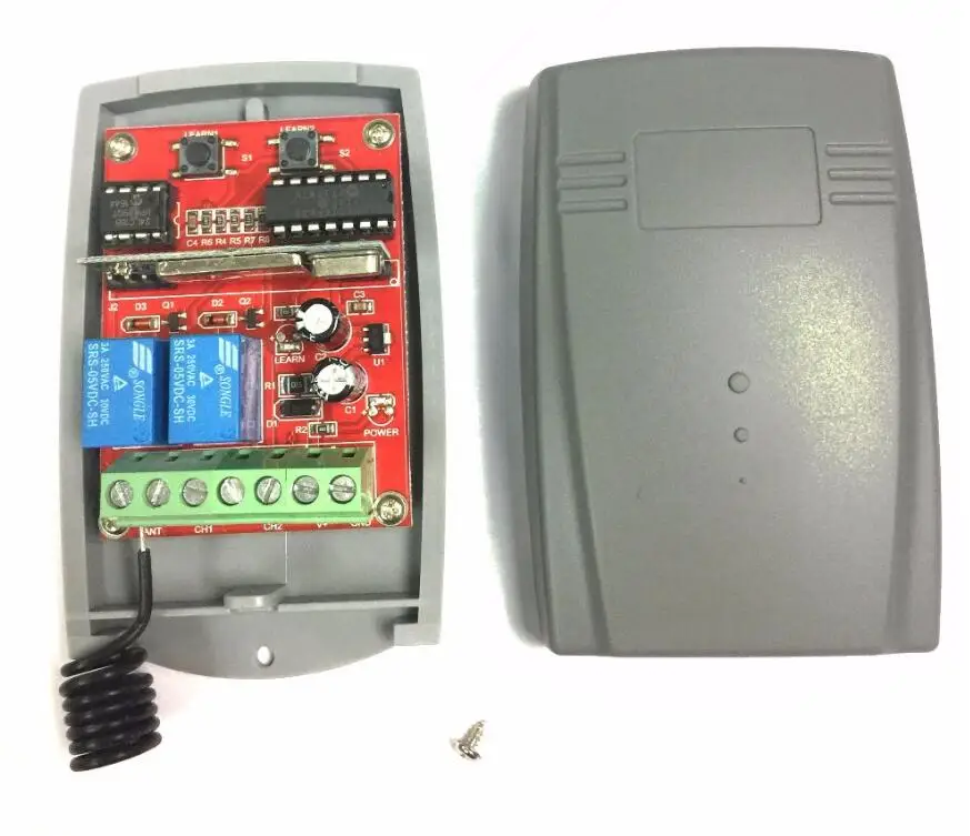 2pcs Universal 2 channel Wireless Garage Door 433MHZ DC12V/24V Rolling Code RF Receiver high quality
2pcs Universal 2 channel Wireless Garage Door 433MHZ DC12V/24V Rolling Code RF Receiver high quality