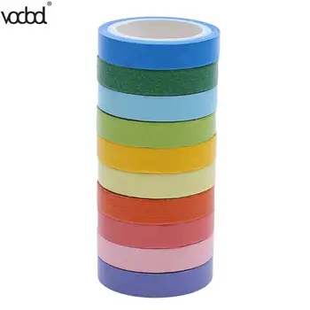 10pcs Candy Color Rainbow Paper Tape Writable Adhesive Washi Tapes Sticker Material Escolar Office School Papelaria Stationery
10pcs Candy Color Rainbow Paper Tape Writable Adhesive Washi Tapes Sticker Material Escolar Office School Papelaria Stationery