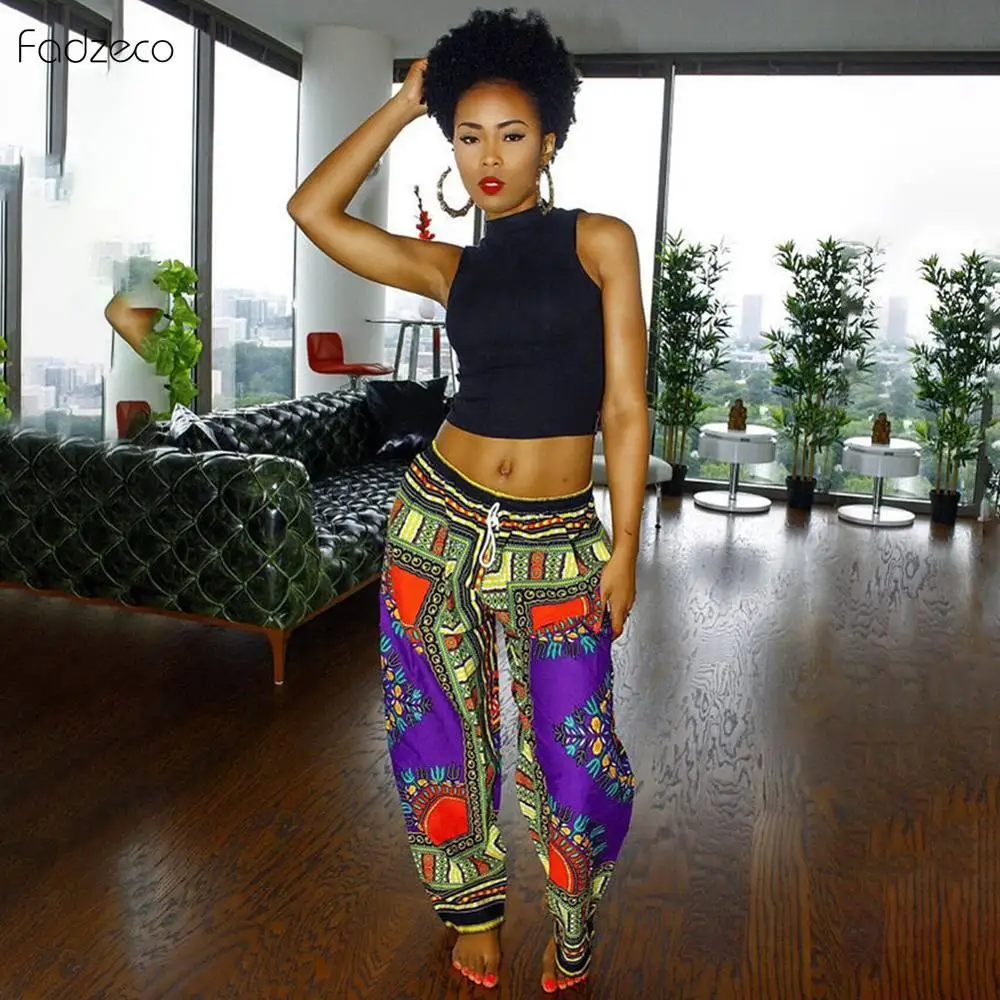 Fadzeco Women African Print Jumpsuit Women's Loose Low Waist Wide Leg Pants Tribal Ankara Embroidery Print Casual African Pants 
Fadzeco Women African Print Jumpsuit Women's Loose Low Waist Wide Leg Pants Tribal Ankara Embroidery Print Casual African Pants