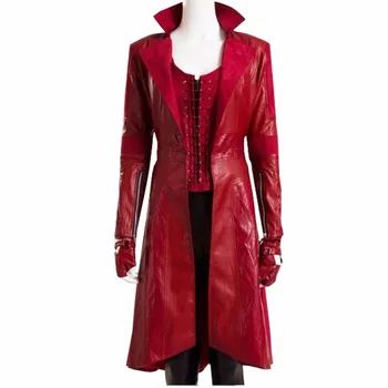 

2018 New Movie Captain America 3 Civil War Costume Wanda Maximoff Scarlet Witch Cosplay Costume Adult Women Halloween Costume