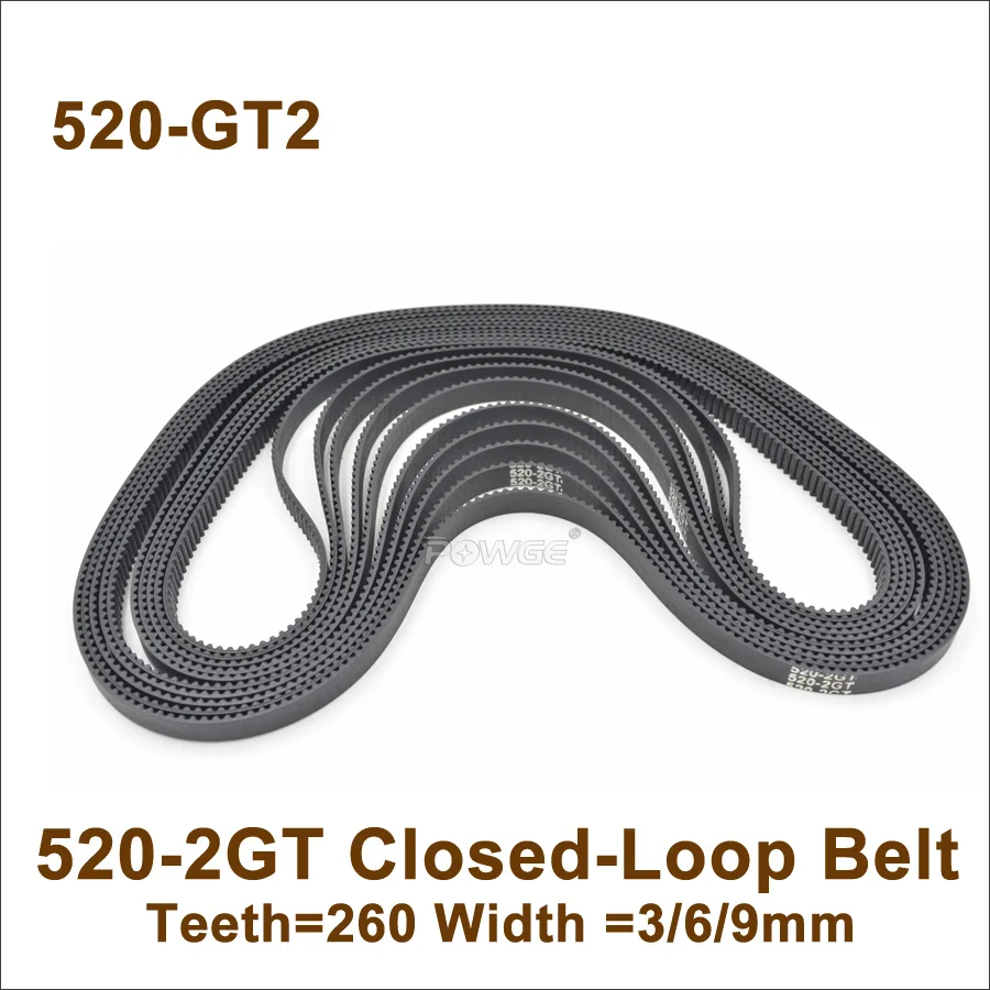 POWGE 10pcs 520 GT2 Timing Belt Length=520mm Width=3/6/9mm Teeth=260 2GT Closed-Loop Synchronous Belt 520-2GT 520-GT2
POWGE 10pcs 520 GT2 Timing Belt Length=520mm Width=3/6/9mm Teeth=260 2GT Closed-Loop Synchronous Belt 520-2GT 520-GT2