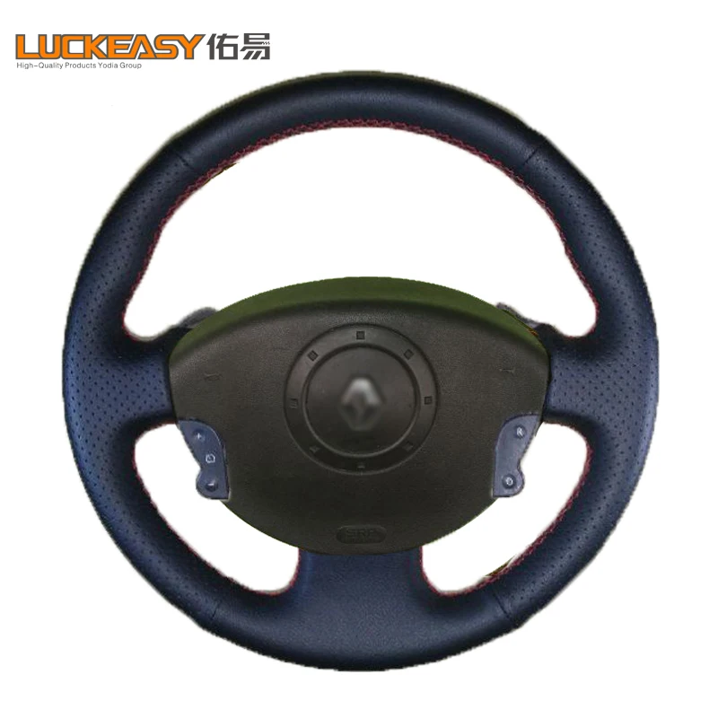 With button Black Leather Hand-stitched Car Steering Wheel Cover for Renault Megane 2 2003-2008 Kangoo Scenic 2 2003-2009
With button Black Leather Hand-stitched Car Steering Wheel Cover for Renault Megane 2 2003-2008 Kangoo Scenic 2 2003-2009