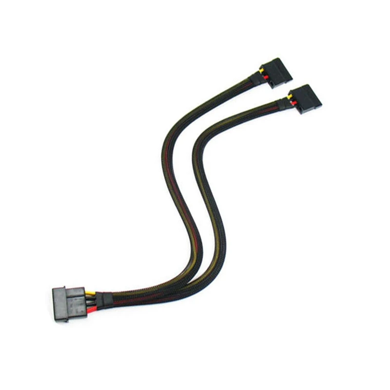 Black Whole Sleeved 4 Pin Molex to Dual SATA Y Splitter Power Extention Cable - 30cm
Black Whole Sleeved 4 Pin Molex to Dual SATA Y Splitter Power Extention Cable - 30cm