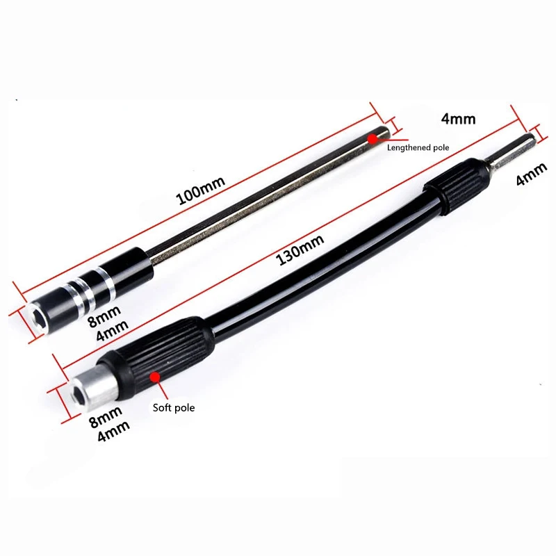 4mm Hex Drive Drill Bit Universal Extension Rod Hard/Flex Bendable Extended Extension Magnetic Shaft Screwdriver Bit Holder
4mm Hex Drive Drill Bit Universal Extension Rod Hard/Flex Bendable Extended Extension Magnetic Shaft Screwdriver Bit Holder