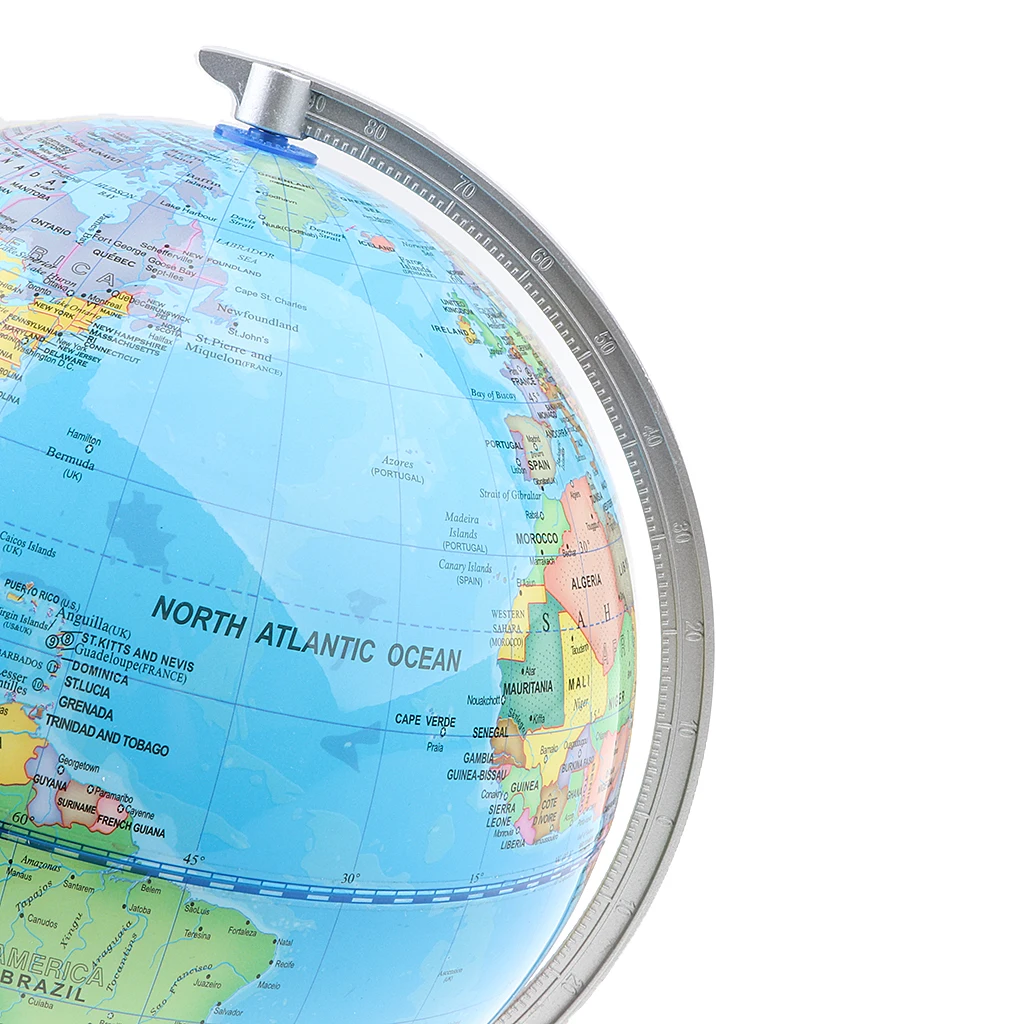 20cm Wooden Base ABS Geographical World Map Earth Ocean Globe Home/Decor Decor Supplies Educational Toy