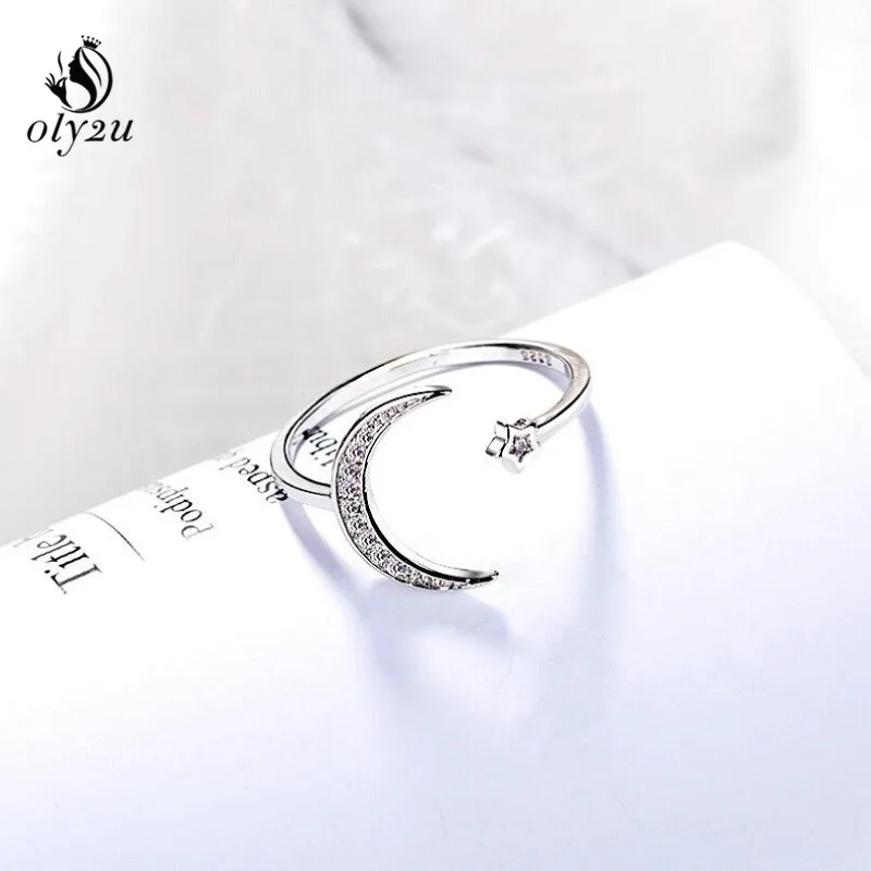 Oly2u Fashion Boho Moon and Star Adjustable Anel Bts Female Ring Women Finger Rings Wedding Engagement Jewelry Silver Jewelry
Oly2u Fashion Boho Moon and Star Adjustable Anel Bts Female Ring Women Finger Rings Wedding Engagement Jewelry Silver Jewelry