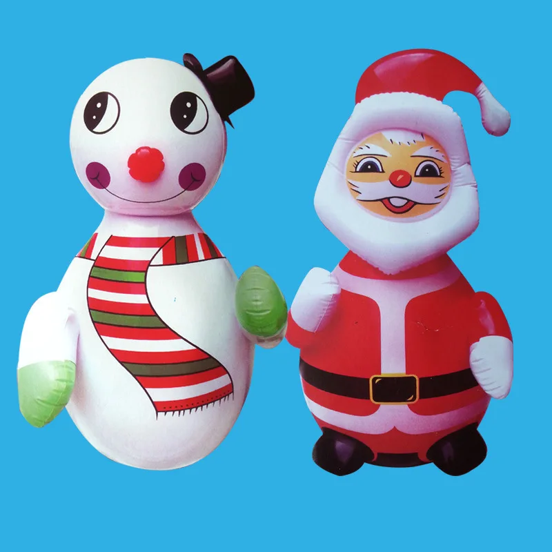 

Home Hotel Store Christmas Party Decorations 60cm PVC Inflatable Santa Claus Snowman Tumbler Gift Roly-Poly Toy for Kid Souvenir
