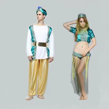 Dancing Halloween Masquerade Adult Man Ladies Woman Arab Costume Middle East Dubai Saudi Aladdin Robe Cosplay Costumes 
Dancing Halloween Masquerade Adult Man Ladies Woman Arab Costume Middle East Dubai Saudi Aladdin Robe Cosplay Costumes
