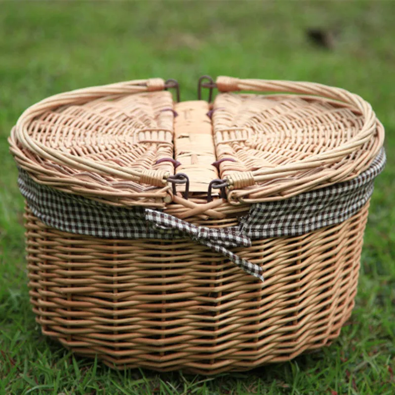 Big Round Wicker Picnic Basket Vintage Oval Fruit Storage Basket With Folding Handle & Cover Snacks Willow Picnic Basket Hamper
Big Round Wicker Picnic Basket Vintage Oval Fruit Storage Basket With Folding Handle & Cover Snacks Willow Picnic Basket Hamper