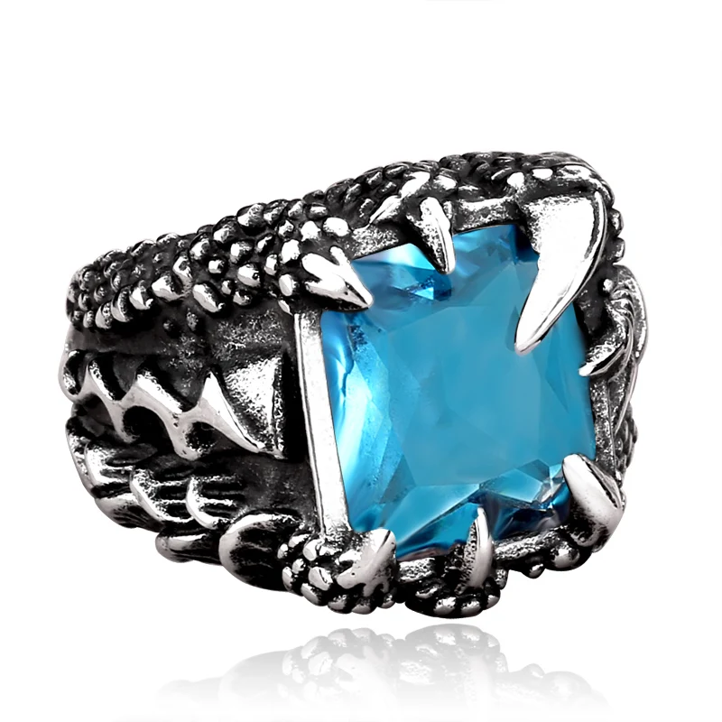 punk biker Dragon Claw Ring With Stone Stainless Steel CZ Ring Jewelry Man's Hiqh Quality
punk biker Dragon Claw Ring With Stone Stainless Steel CZ Ring Jewelry Man's Hiqh Quality