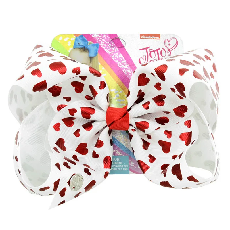 Printed Heart 1piece 8inch Jo Jo Bows Rainbow bow-knot Hair Bows With Clips For Kids Girls Hairpins Handmade Hair Accessories
Printed Heart 1piece 8inch Jo Jo Bows Rainbow bow-knot Hair Bows With Clips For Kids Girls Hairpins Handmade Hair Accessories