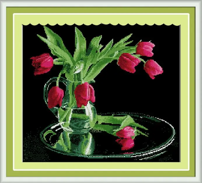 Tulips in full bloom cross stitch kit flower 18ct 14ct 11ct count printed canvas stitching embroidery DIY handmade needlework
Tulips in full bloom cross stitch kit flower 18ct 14ct 11ct count printed canvas stitching embroidery DIY handmade needlework