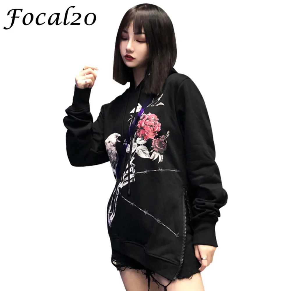 Focal20 Streetwear Skull Rose Print Women Sweatshirt Pullover Long Sleeve Hooded Sweatshirt Personality Oversize Tracksuit
Focal20 Streetwear Skull Rose Print Women Sweatshirt Pullover Long Sleeve Hooded Sweatshirt Personality Oversize Tracksuit