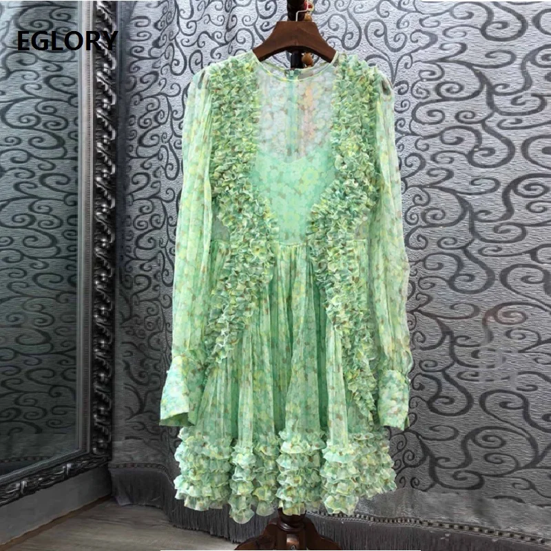 Top Grade Designer Fsashion Silk Dress Women Appliques Flower Patterns Long Sleeve Sexy Party Club Dress Green Khaki Purple
Top Grade Designer Fsashion Silk Dress Women Appliques Flower Patterns Long Sleeve Sexy Party Club Dress Green Khaki Purple